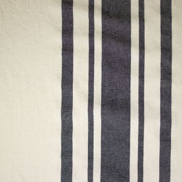 Cotton Naturel Breitstreifen Schwarz