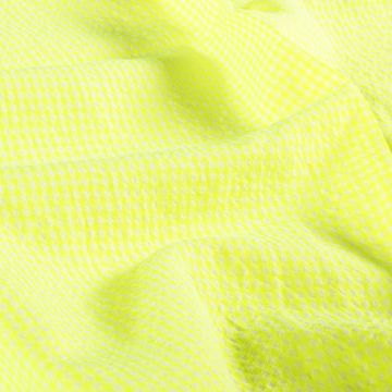 Baumwoll-Popeline Seersucker Stoff Neon-Gelb