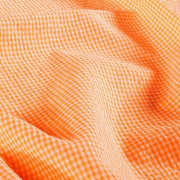 Baumwoll-Popeline Seersucker Neonorange