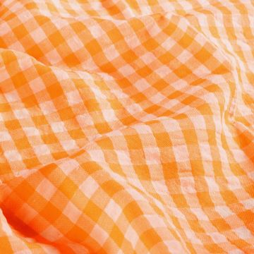 Baumwoll-Popeline Seersucker XL Neonorange
