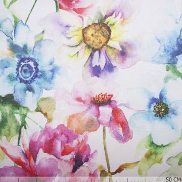 Canvas Blumen 280 blau