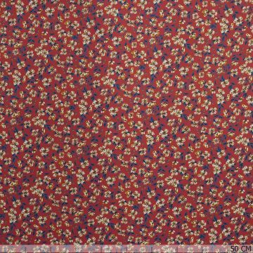 Liberty Peach Blossom Satin Seide rot