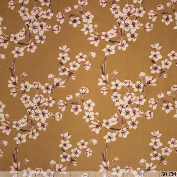 Velours Blüten ocker