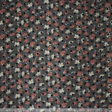 Chiffon Flockdruck terrakotta