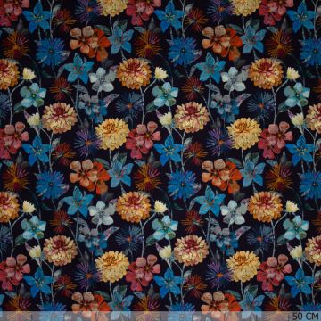 Liberty Floral Letter Purple Tana Lawn