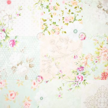 Baumwoll-Popeline Blumen-Patchwork