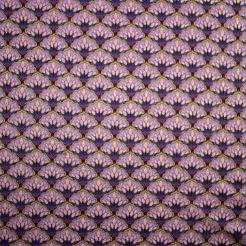 Jersey Retro-Fächer Goldfolie Lila
