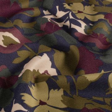Punta Print Blumen Aubergine