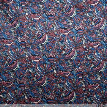Liberty Imagination Altrosa-Blau Seidensatin