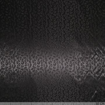 Jacquard-Futter Paisley Schwarz
