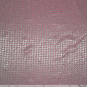 Jacquard-Futterstoff Hahnentritt Rosa
