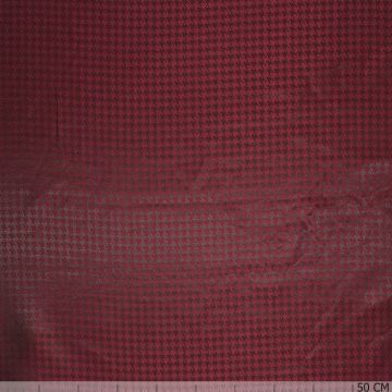 Jacquard-Futterstoff Hahnentritt Rot