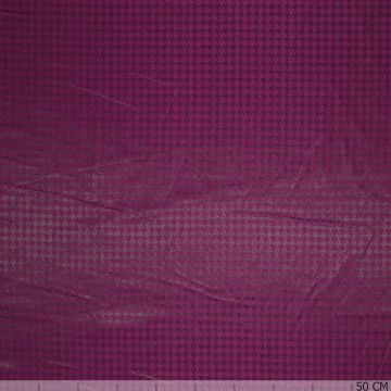Jacquard-Futterstoff Hahnentritt Fuchsia