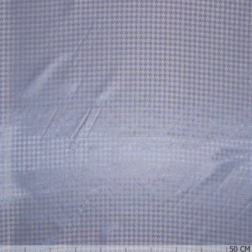 Jacquard-Futterstoff Hahnentritt stahlblau