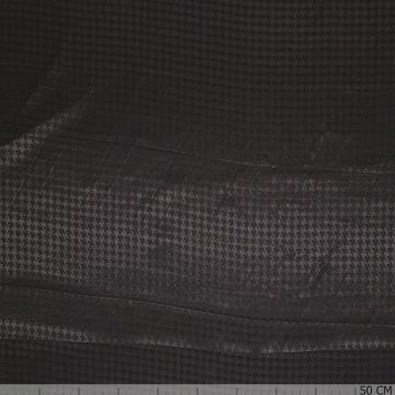 Jacquard-Futterstoff Hahnentritt Schwarz