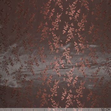 Jacquard-Futter floral braun