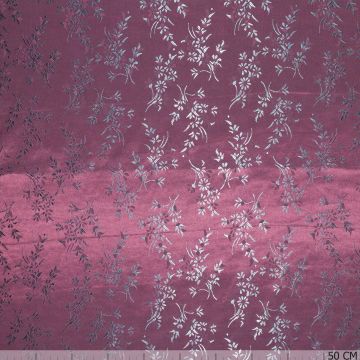 Jacquard-Futterstoff Floral Fuchsia Mint