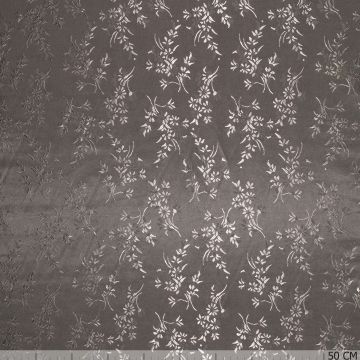 Jacquard-Futterstoff Floral Grau