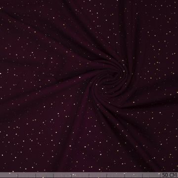 Musselin Folie Punkte bordeaux