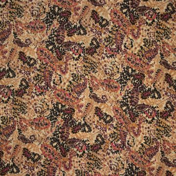 Viskose-Satin Paisley-Rosen Apricot