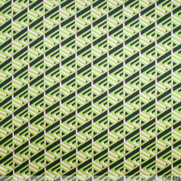 Stretch-Satin Labyrinth Grün