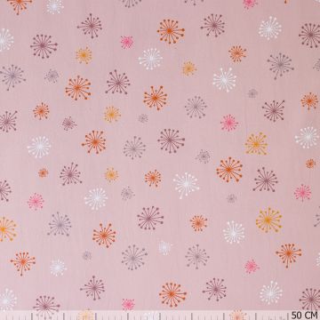 Peach Cotton Retro-Sterne Altrosa