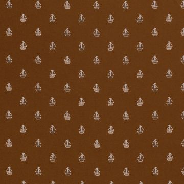 Baumwoll-Popeline Boote Mocca