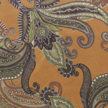 Suedine mit Paisley-Print Ocker