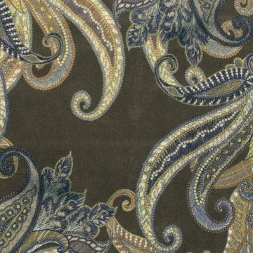 Süedine mit Paisley-Print Dunkelkhaki