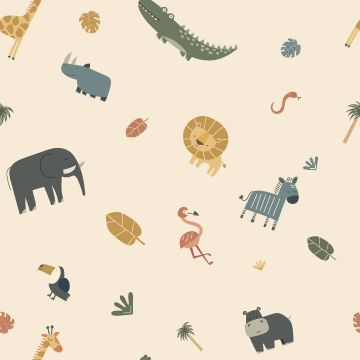 Regenmantel-Stoff mit Zoo-Tierprint