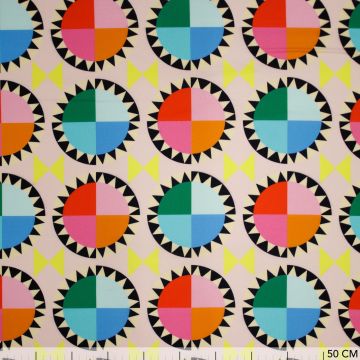 Kaleidoscope Rainbow Cake Blush Baumwollsatin