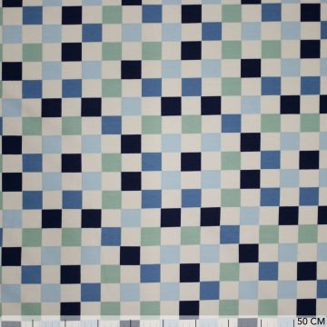 Trikot Karo Mint-Blau