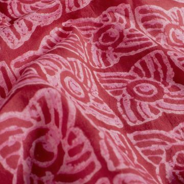 Baumwollstoff Batik-Fantasie Fuchsia-Rot