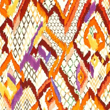 Baumwolljersey Aquarell-Bargello Orange