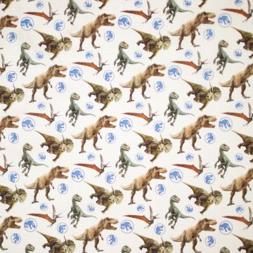 Baumwoll-Popeline Jurassic World Dinos
