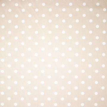 Baumwoll-Popeline Polka-Punkte Beige