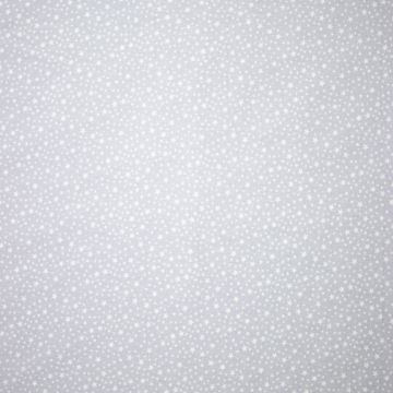 Baumwoll-Popeline Stars All-over Grau-Weiß