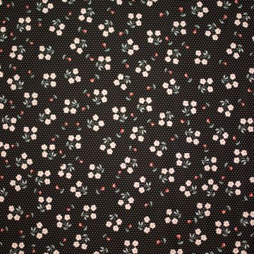 Mathildas Welt Mini-Punkte Blumen Antrazit