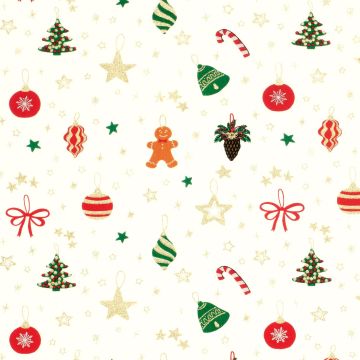 Weihnachtsprint auf Baumwoll-Popeline
