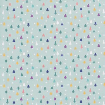 Baumwoll-Popeline mit Weihnachtsornamenten bedruckt – Grün
