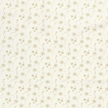 Baumwoll-Popeline mit Druck und Folie Weihnachtssterne Offwhite