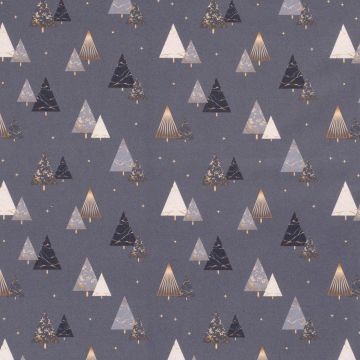 Weihnachts-Print auf Baumwoll-Popeline