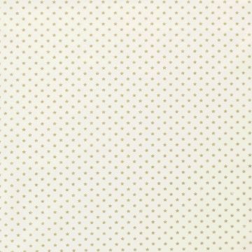 Baumwoll-Popeline mit Druck und Folienprint Weihnachtssterne, cremeweiß