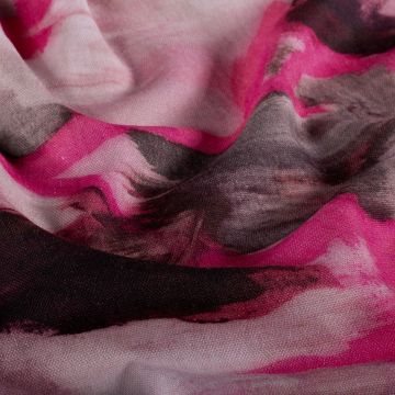 Gewebter Viskose-Leinen-Stoff Fuchsia