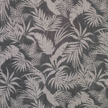 Viskose Air Flow Palmenzweig-Print Grau