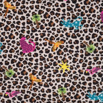 French Terry mit Animal Print