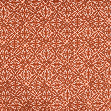Baumwoll-Popeline Art-Déco-Fächer brique