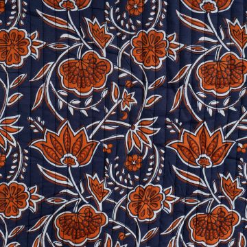 Baumwoll-Doubleface-Patchworkstoff Blau