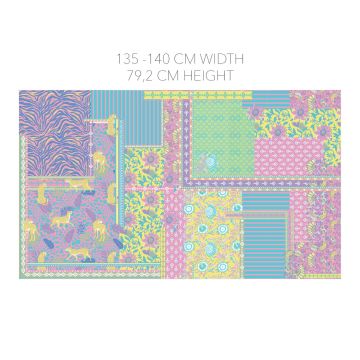 Baumwoll-Combo-Patchworkstoff Rosa