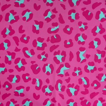 Baumwollstoff Leopardenmuster Fuchsia